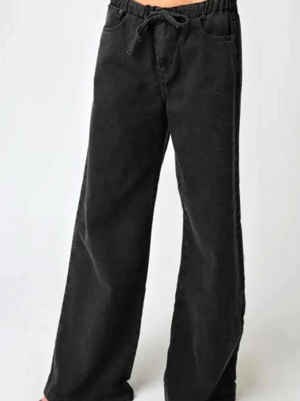 Drawstring Wide Leg Pant